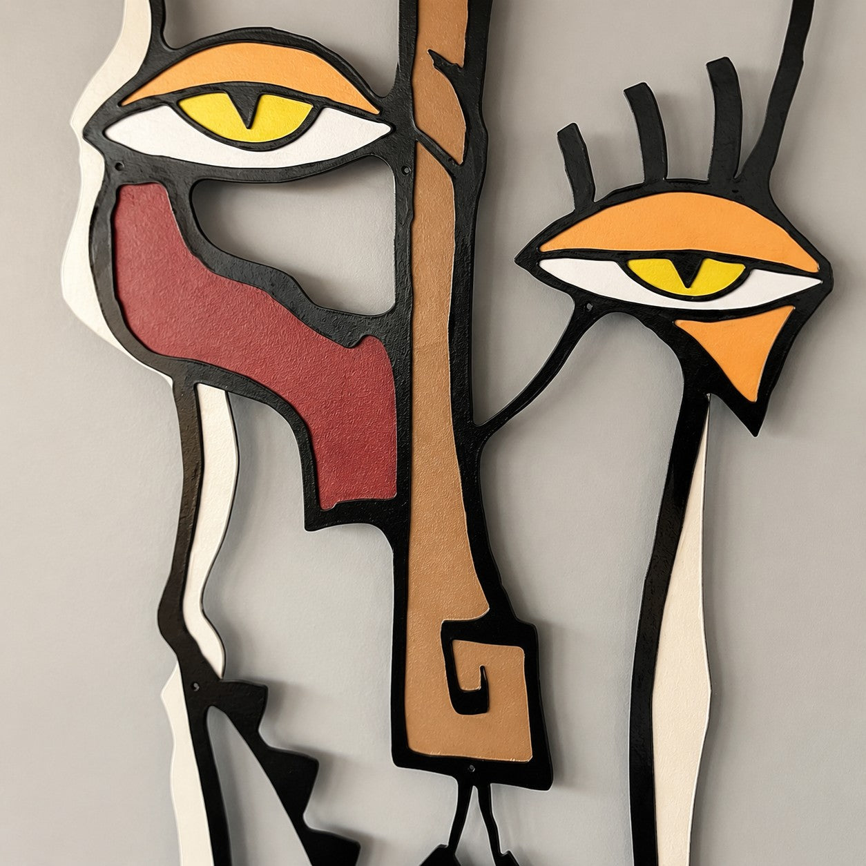 Art mural Pablo Picasso | Décoration murale cubiste en métal pour intérieur bohème