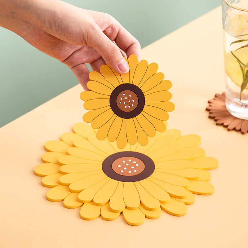 Set de table antidérapant en PVC motif tournesol nordique Y38