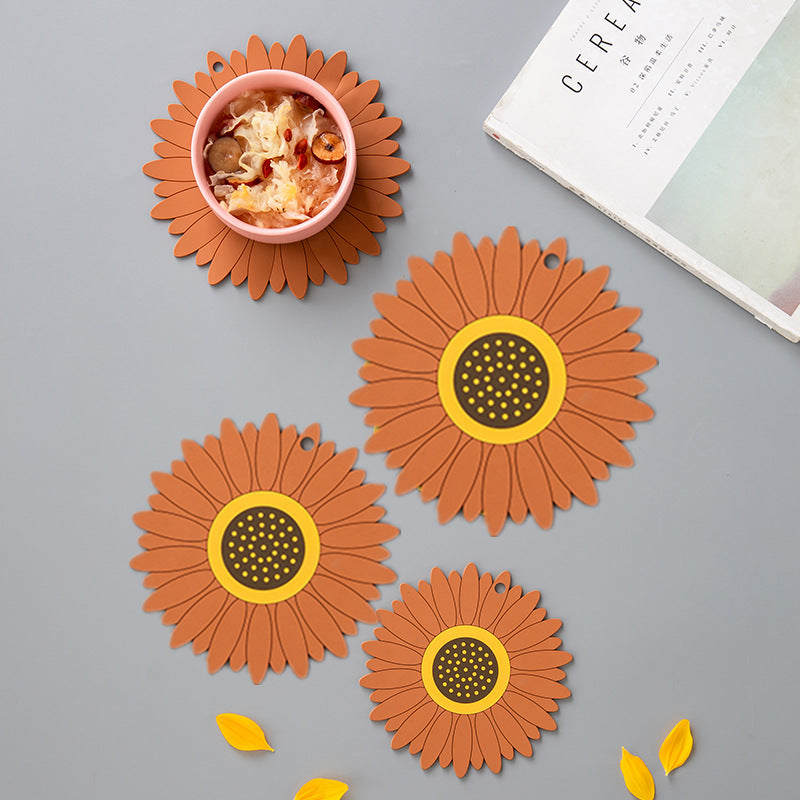 Set de table antidérapant en PVC motif tournesol nordique Y38
