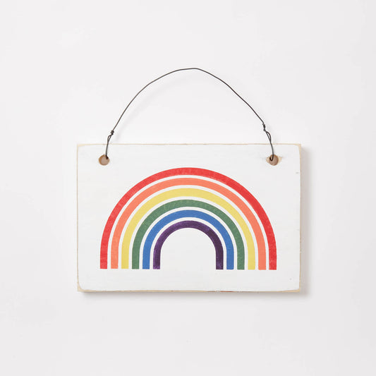 Rainbow Wooden Sign