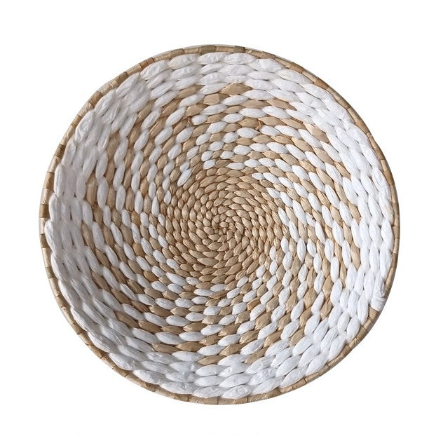 Panier mural tissé bohème rond pour décoration de ferme Y22