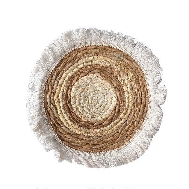 Panier mural tissé bohème rond pour décoration de ferme Y22
