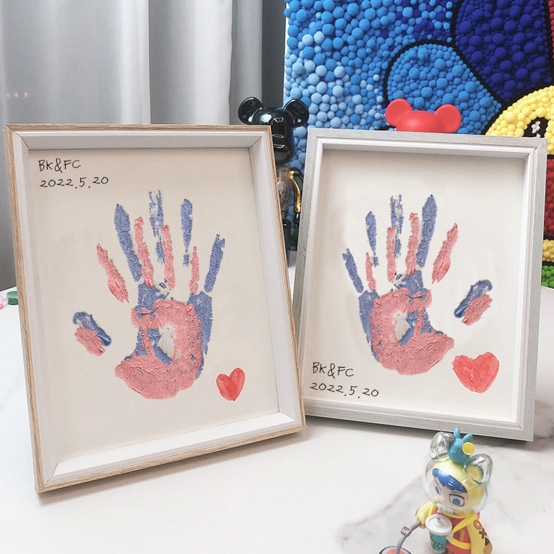 Cadre photo à empreintes de main pour couple et enfants, cadeau d'anniversaire ou de Noël, DIY Y12