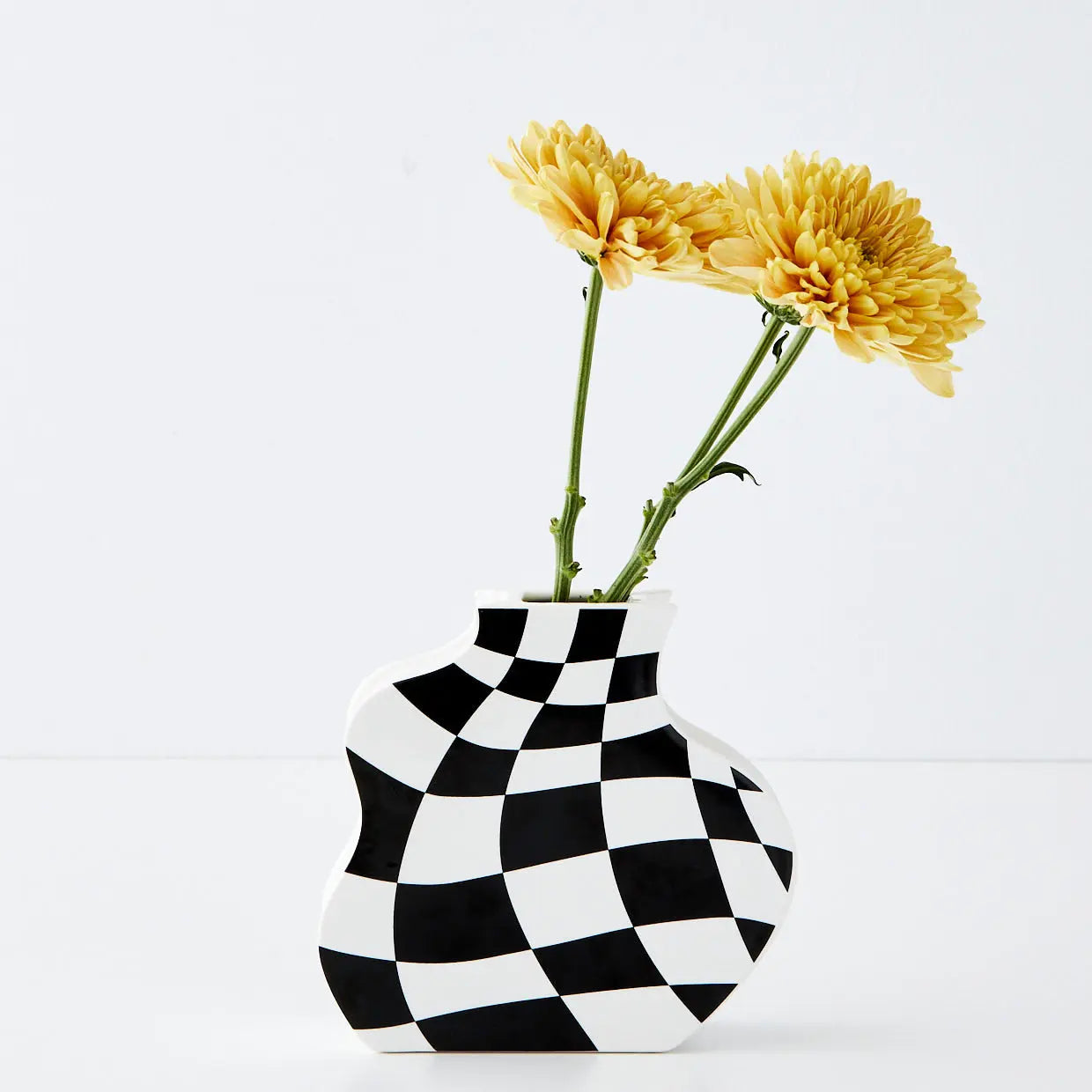 Checkerboard Ceramic Vase