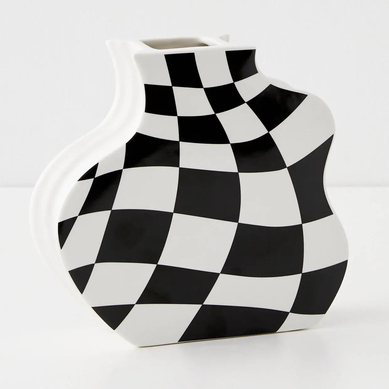 Checkerboard Ceramic Vase