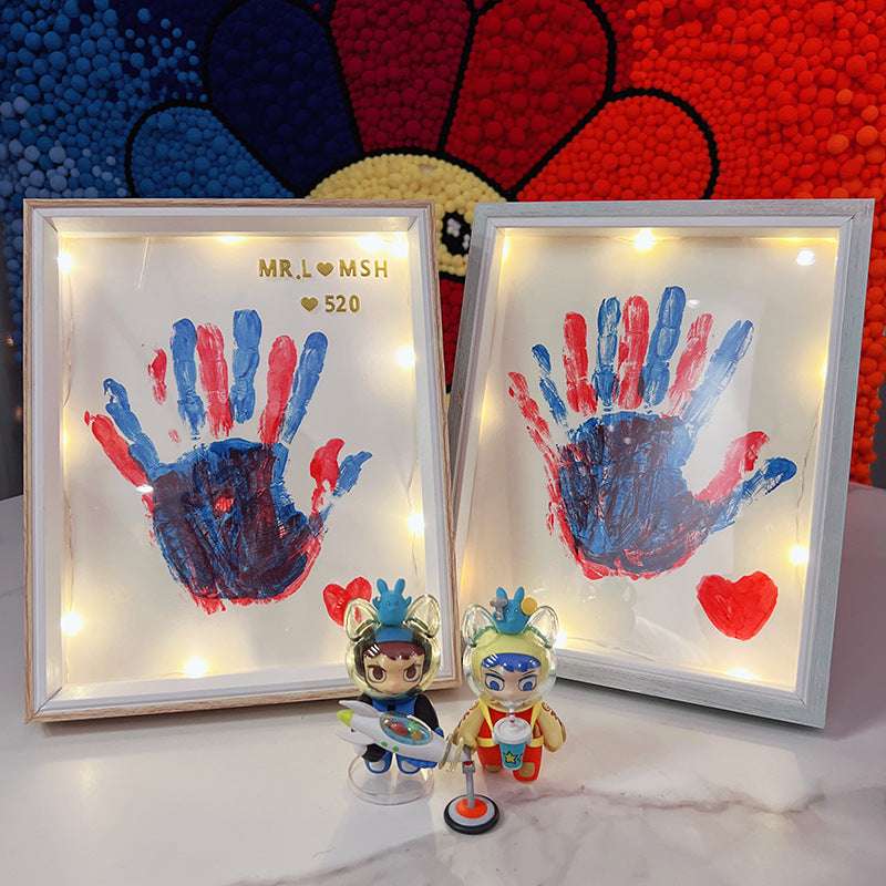 DIY Couple Children Hand Print Photo Frame Birthday Christmas Gift Y12