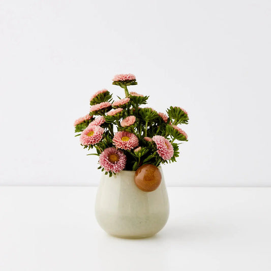 Droplet Small Coloured Glass Vase Yellow