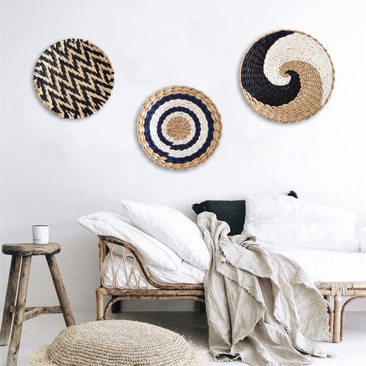 Exotic Moroccan Style Round Wall Hanging Rattan Wall Art Y20