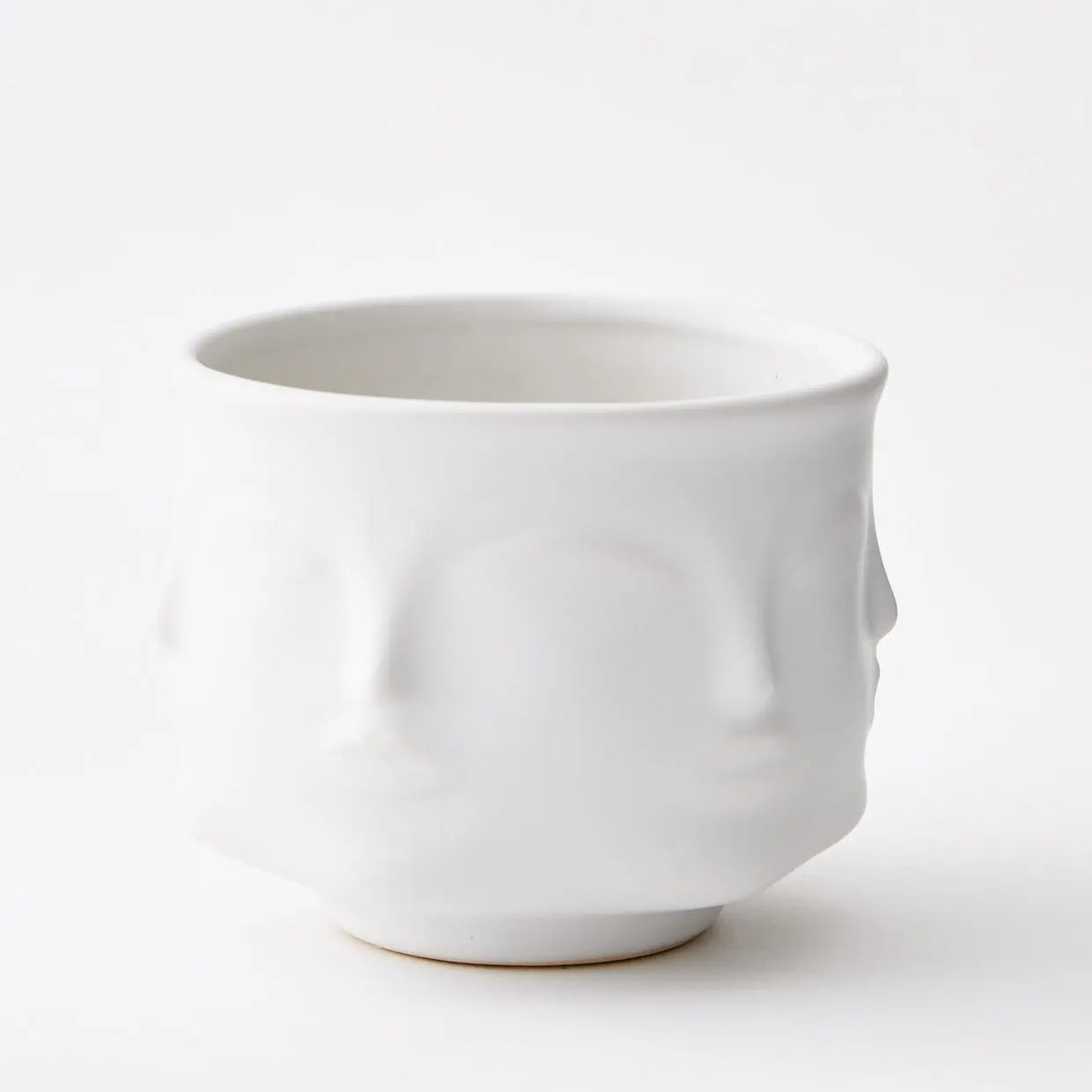 Gemelli Ceramic Plant Pot White