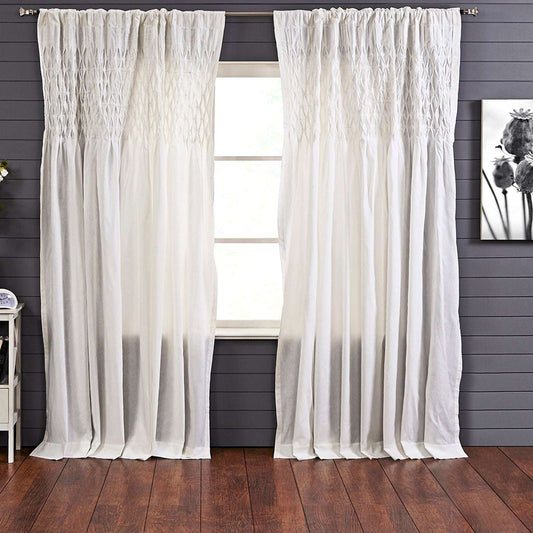 Smocking Stitch Linen Curtains