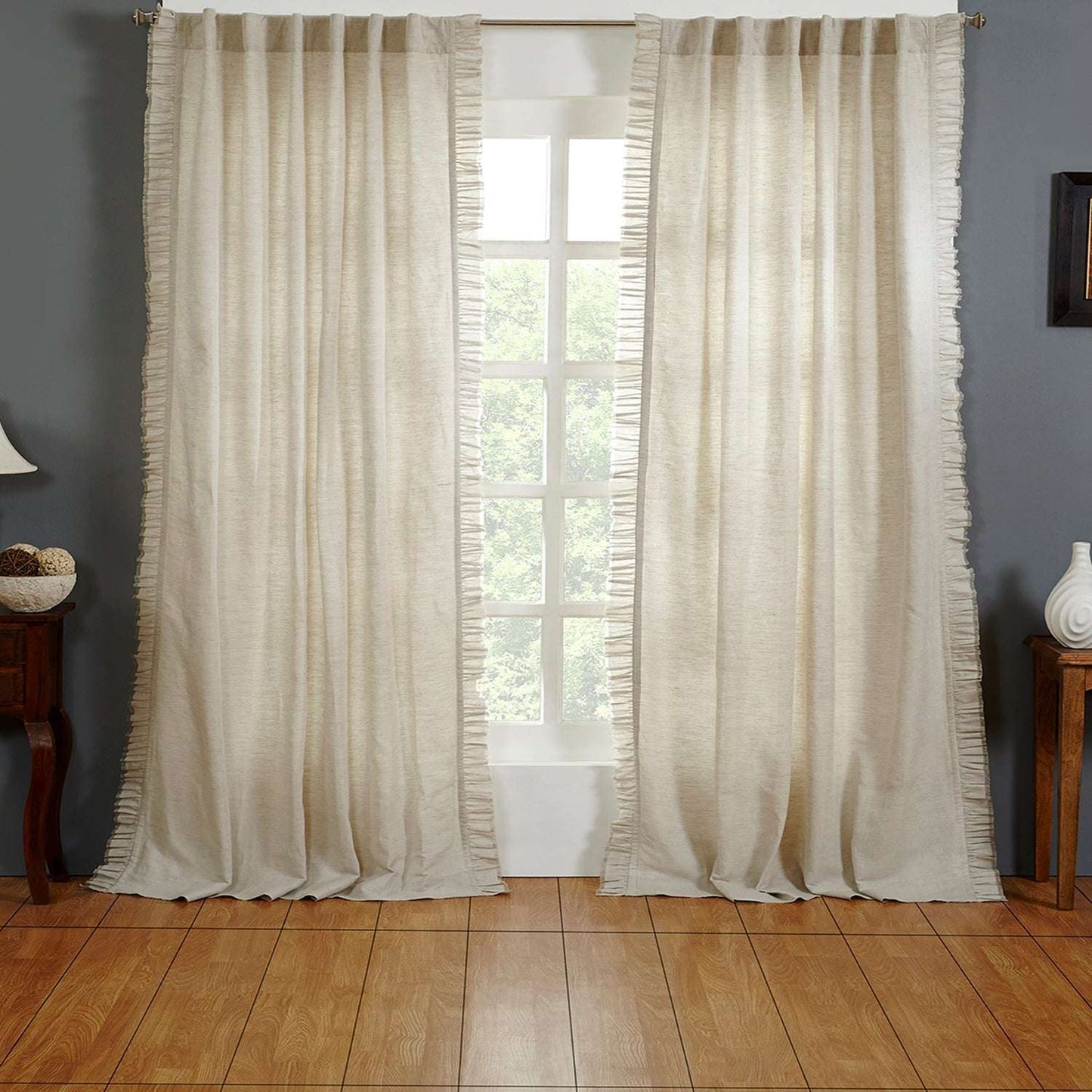 Bohemian Frayed Linen Curtains