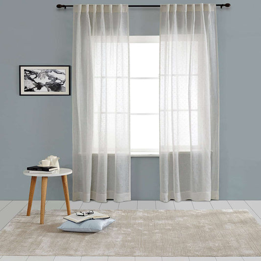 Swiss Dot Embroidery Sheer Curtains