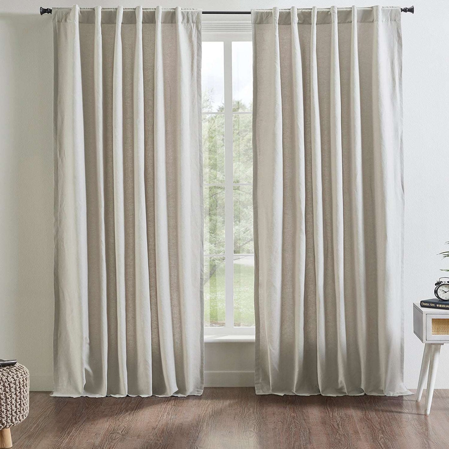 Bedroom Linen Cotton Curtains M07