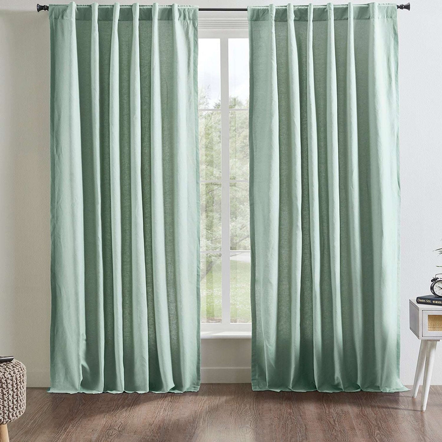 Bedroom Linen Cotton Curtains M07