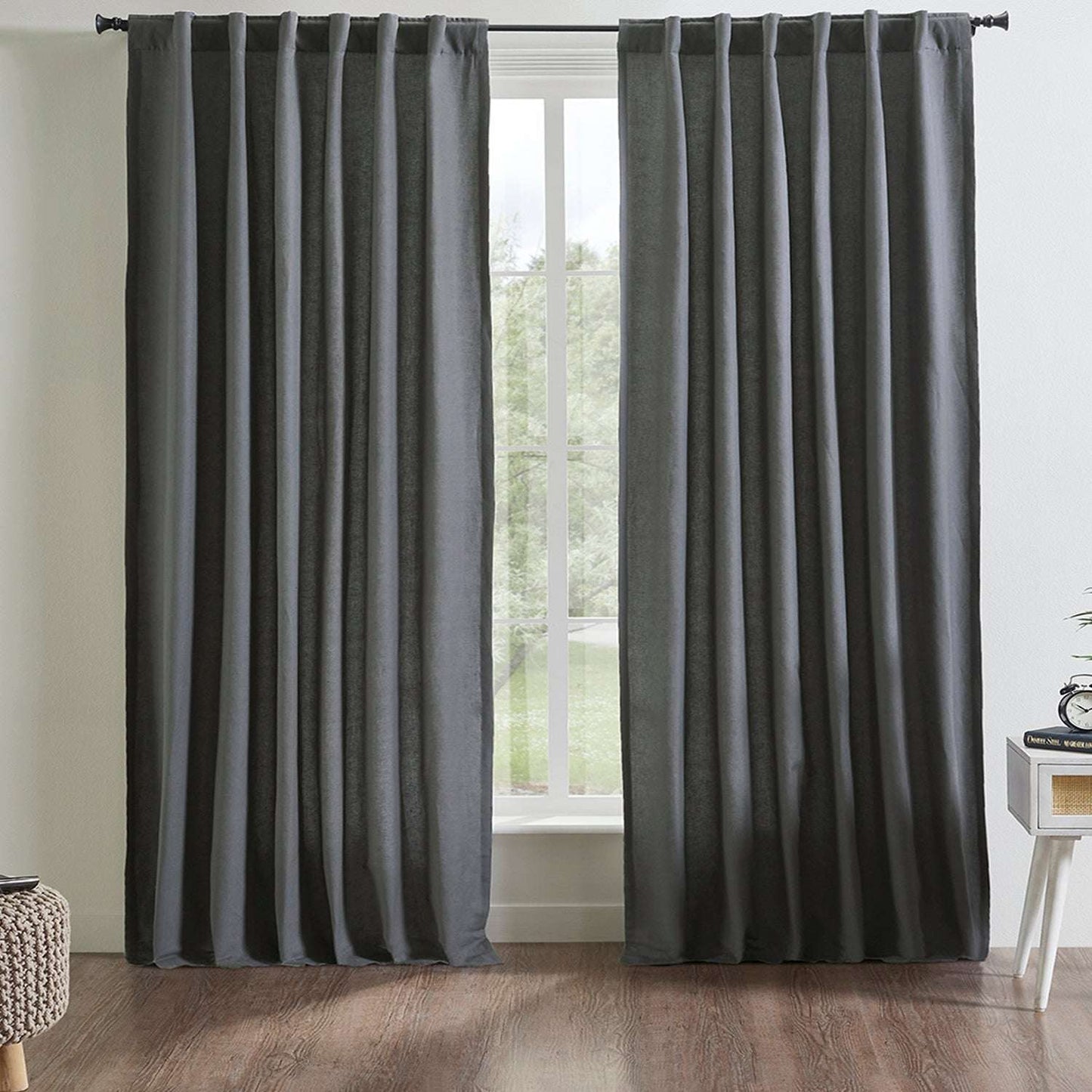 Bedroom Linen Cotton Curtains M07