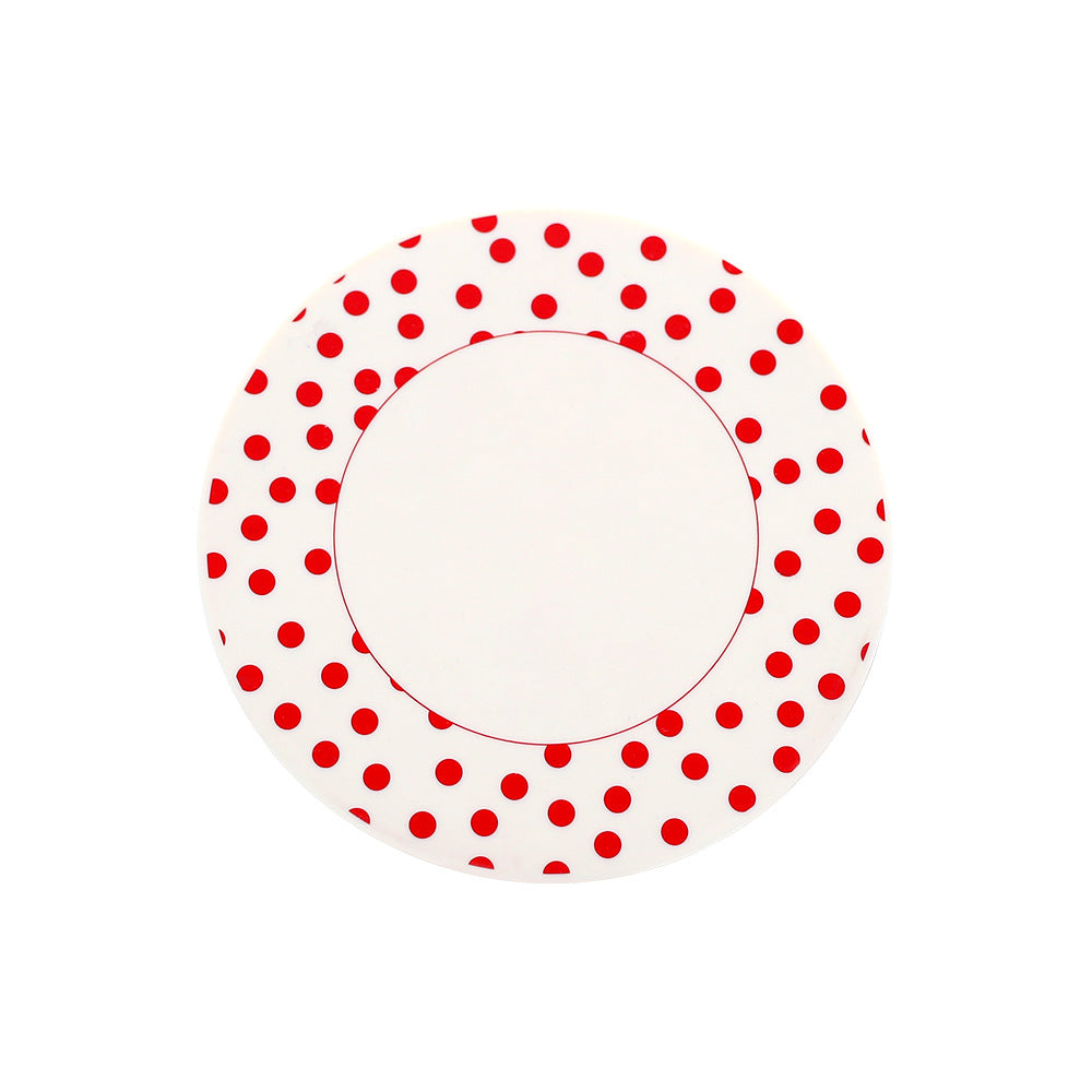 Printed Round Silicone Non Slip Coaster Dining Table Coffee Coaster Y37