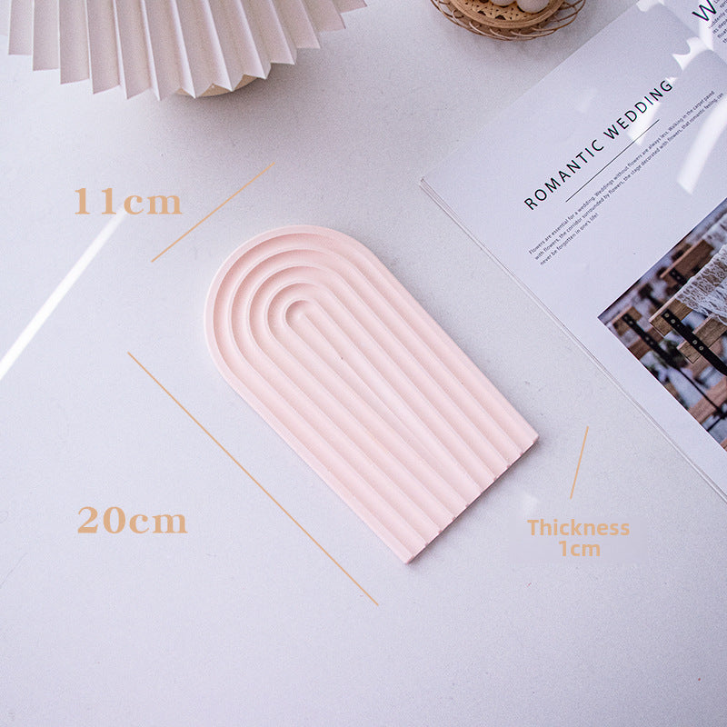 Plaster Jewelry Tray Photo Props Dish Organizer For Home, Office Y42