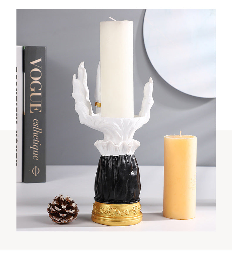 Halloween Witch Hand Candle Holder Atmosphere Decoration Y03