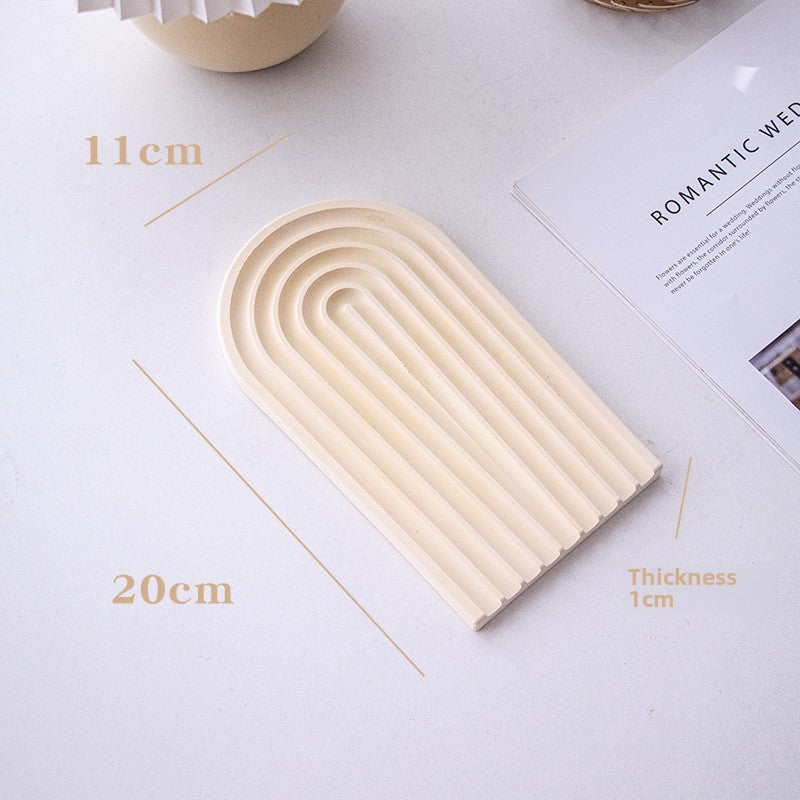 Plaster Jewelry Tray Photo Props Dish Organizer For Home, Office Y42