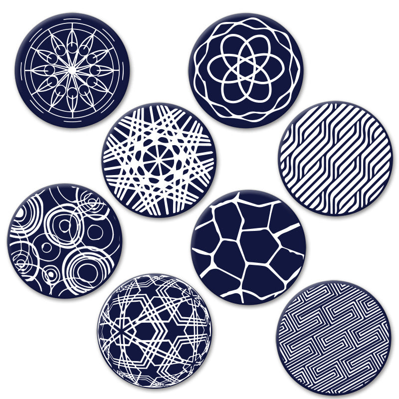 Sous-verres ronds antidérapants en silicone imprimés pour boissons, lot Y28