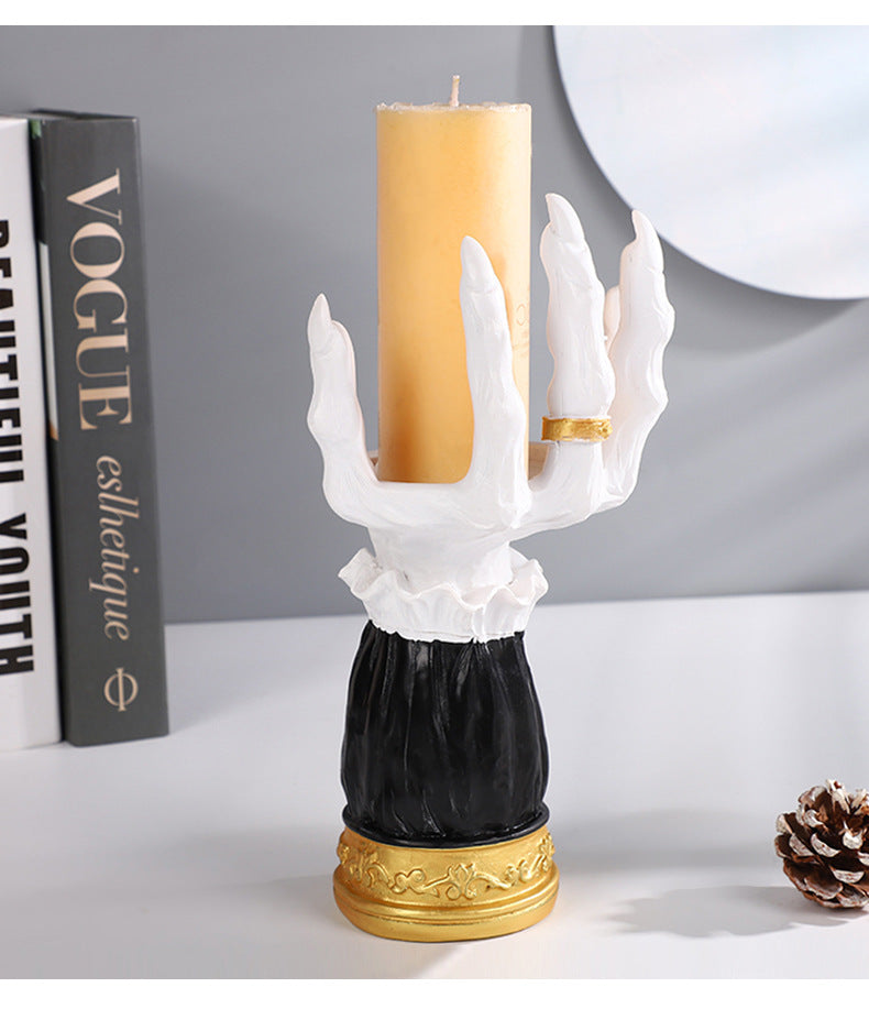 Halloween Witch Hand Candle Holder Atmosphere Decoration Y03