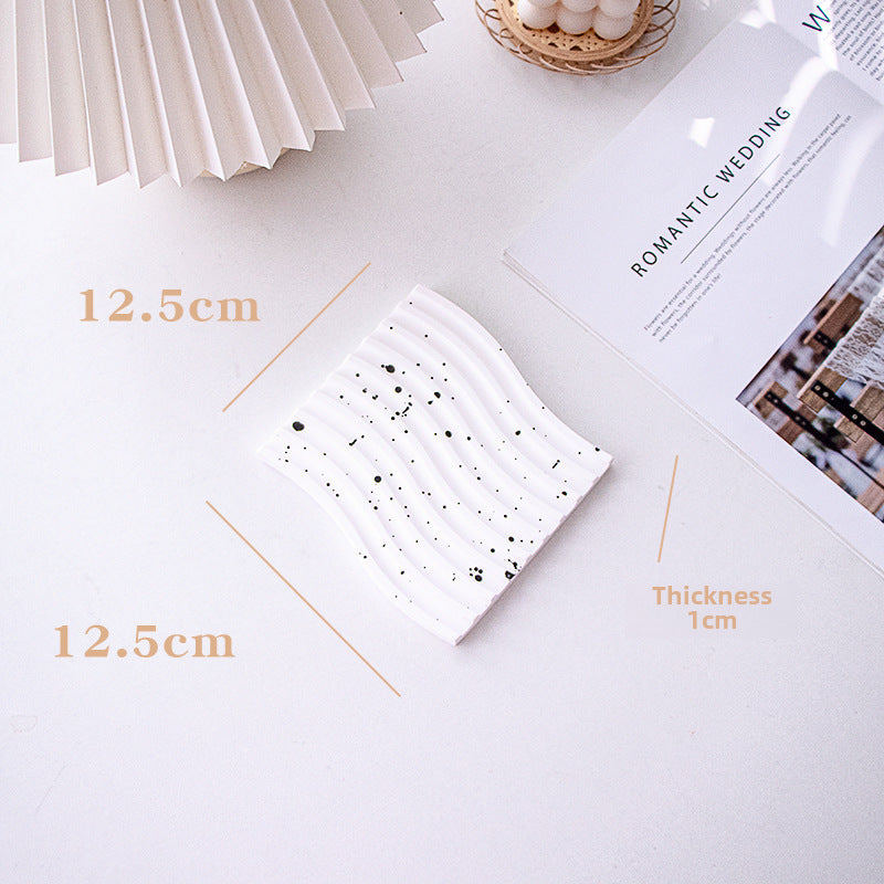 Plaster Jewelry Tray Photo Props Dish Organizer For Home, Office Y42