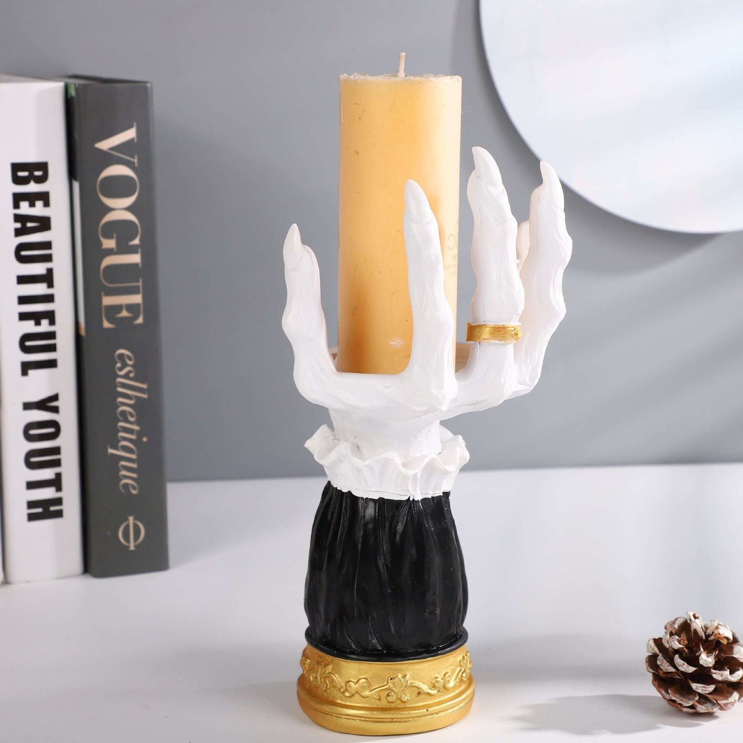 Halloween Witch Hand Candle Holder Atmosphere Decoration Y03