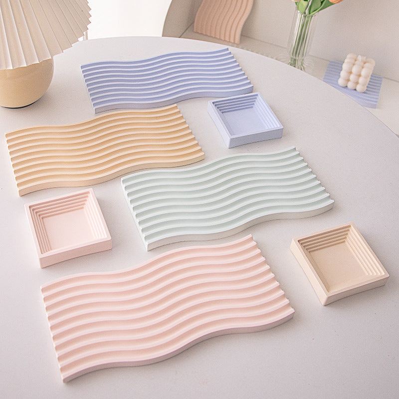 Plaster Jewelry Tray Photo Props Dish Organizer For Home, Office Y42