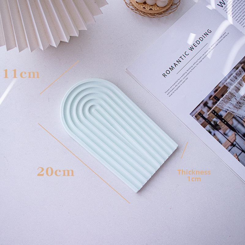 Plaster Jewelry Tray Photo Props Dish Organizer For Home, Office Y42