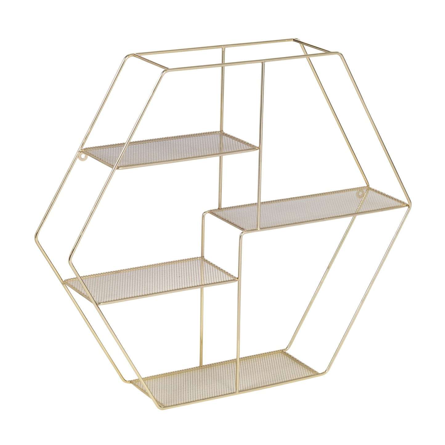 Gold Decorative Metal Wall Shelf M04S