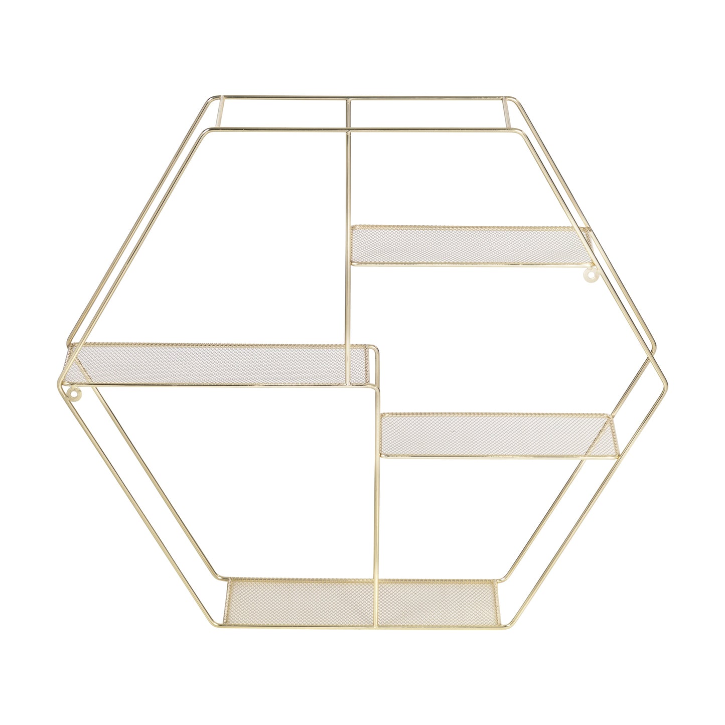 Gold Decorative Metal Wall Shelf M04S