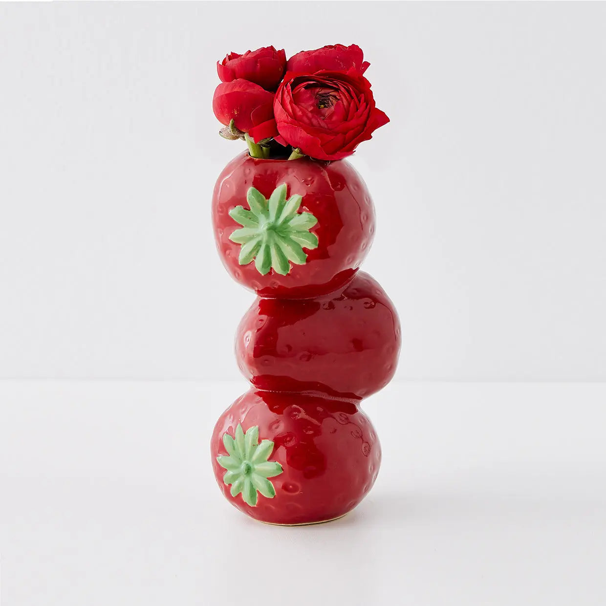 Vase en céramique à fraises empilées