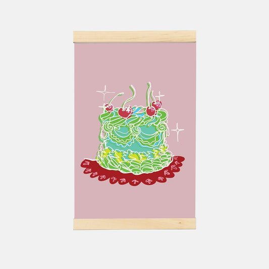 Toile à suspendre « Gâteau » de The Girl Knew York