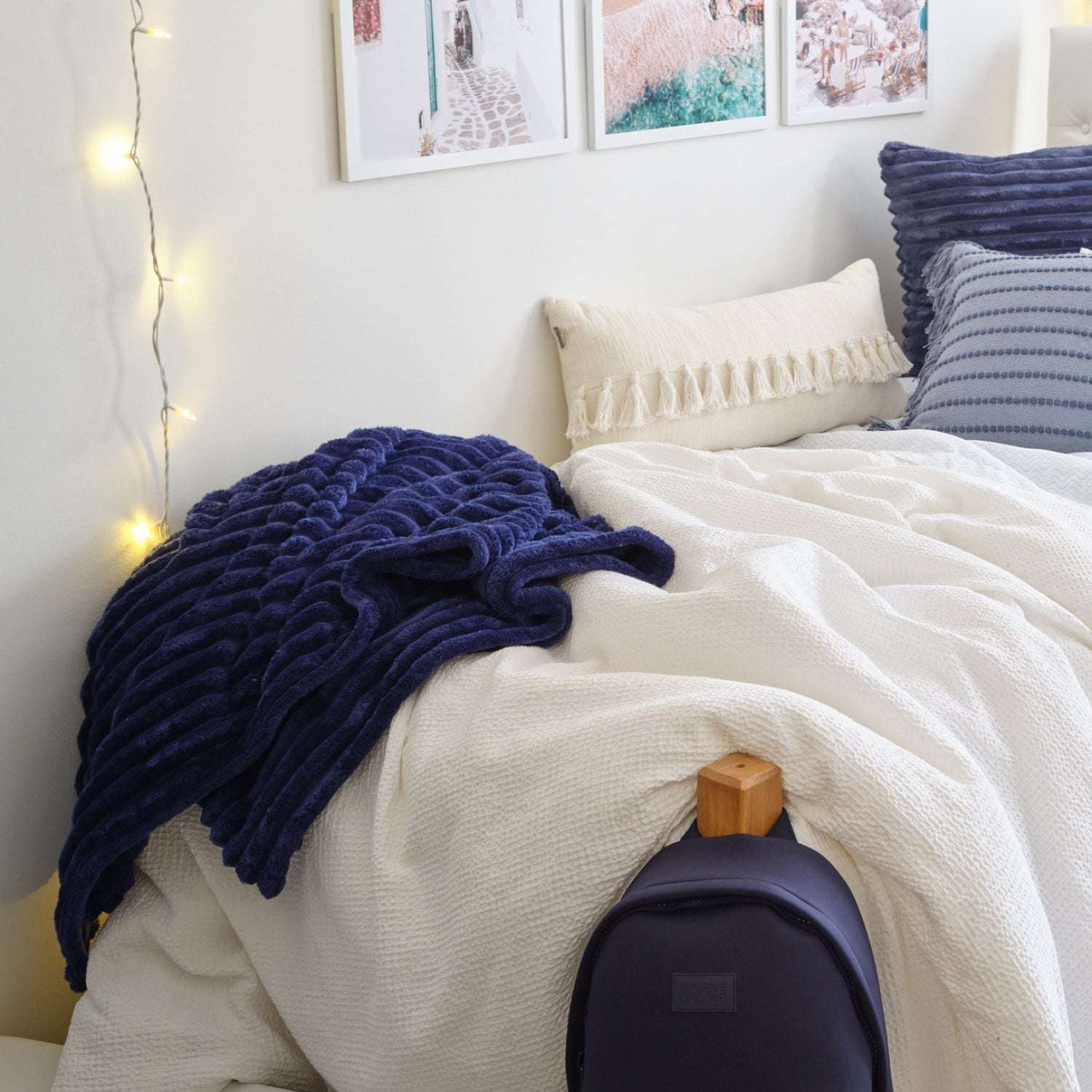 Jordan Plush Ribbed Throw Blanket