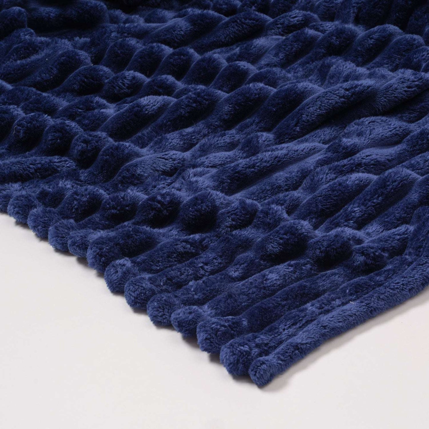 Jordan Plush Ribbed Throw Blanket