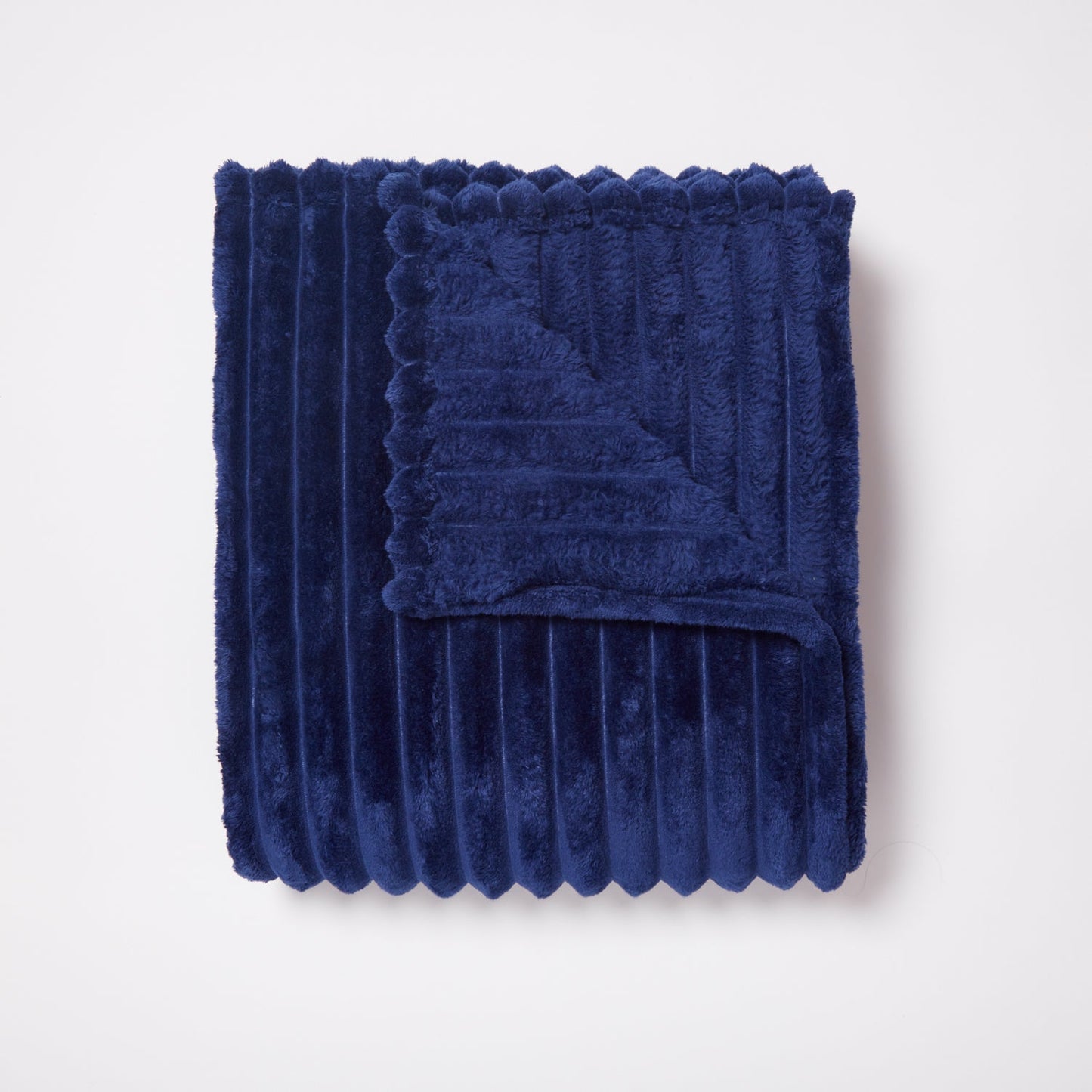 Jordan Plush Ribbed Throw Blanket