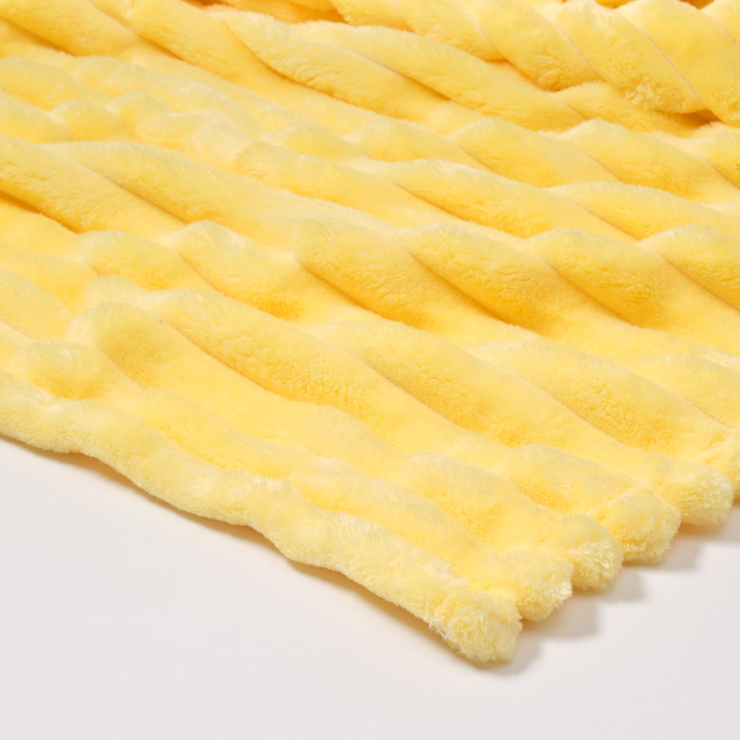 Jordan Plush Ribbed Throw Blanket