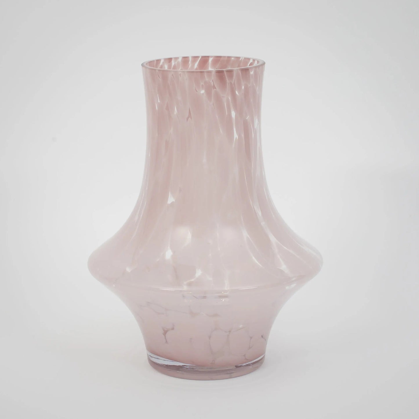Vase en verre Trompette Rose