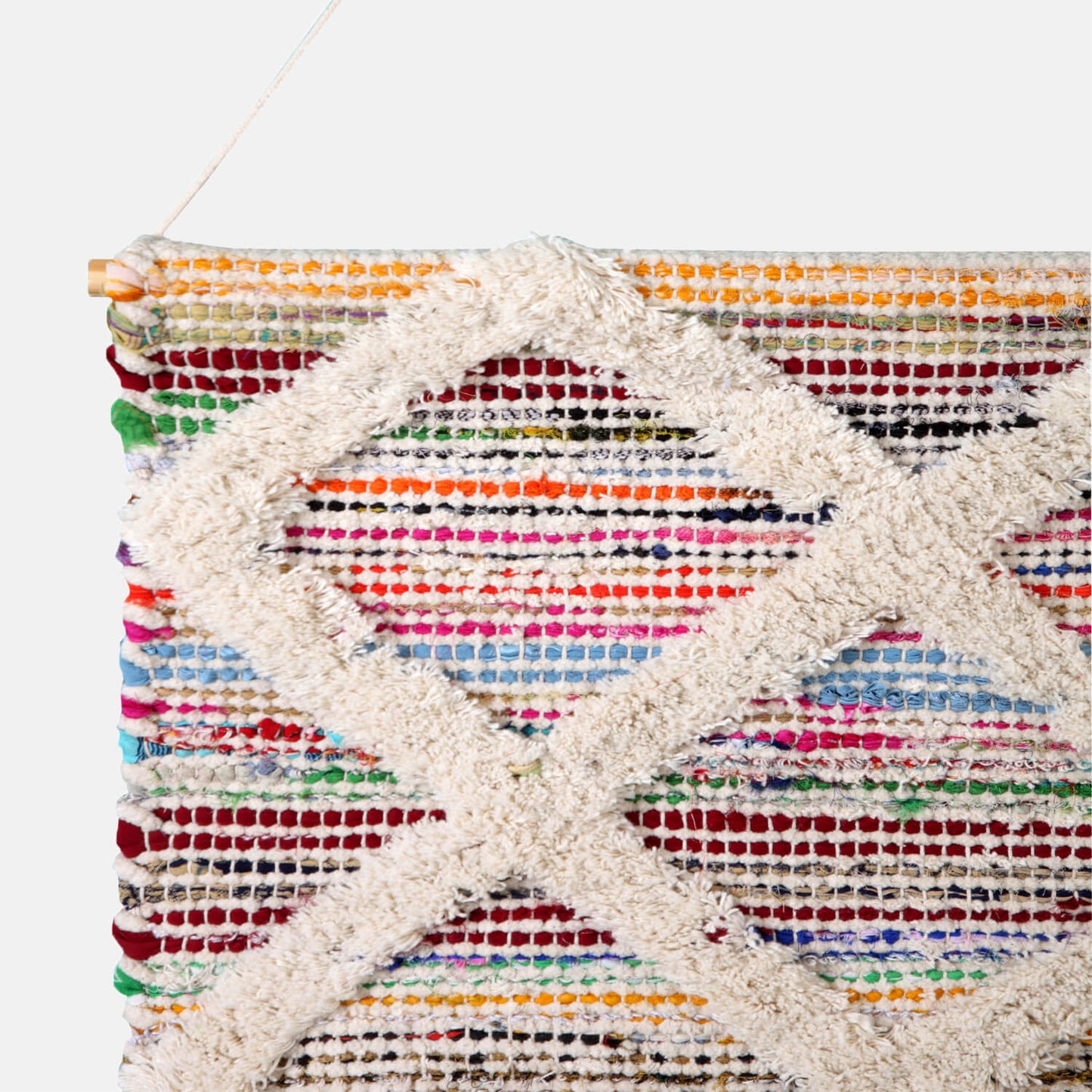 Boho Diamond Tufted Wall Hanging