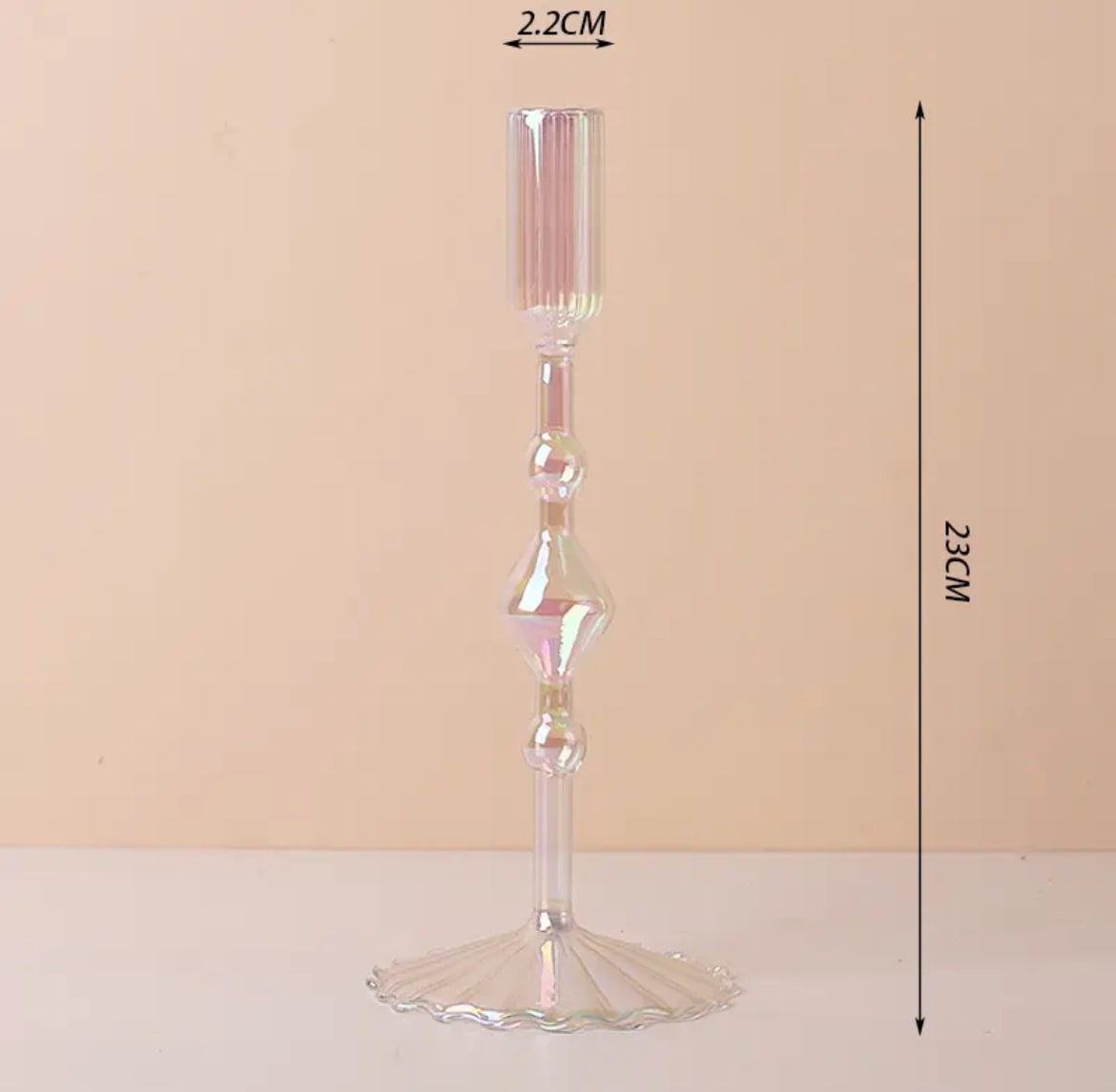 Taper Glass Candlestick Holder YP40