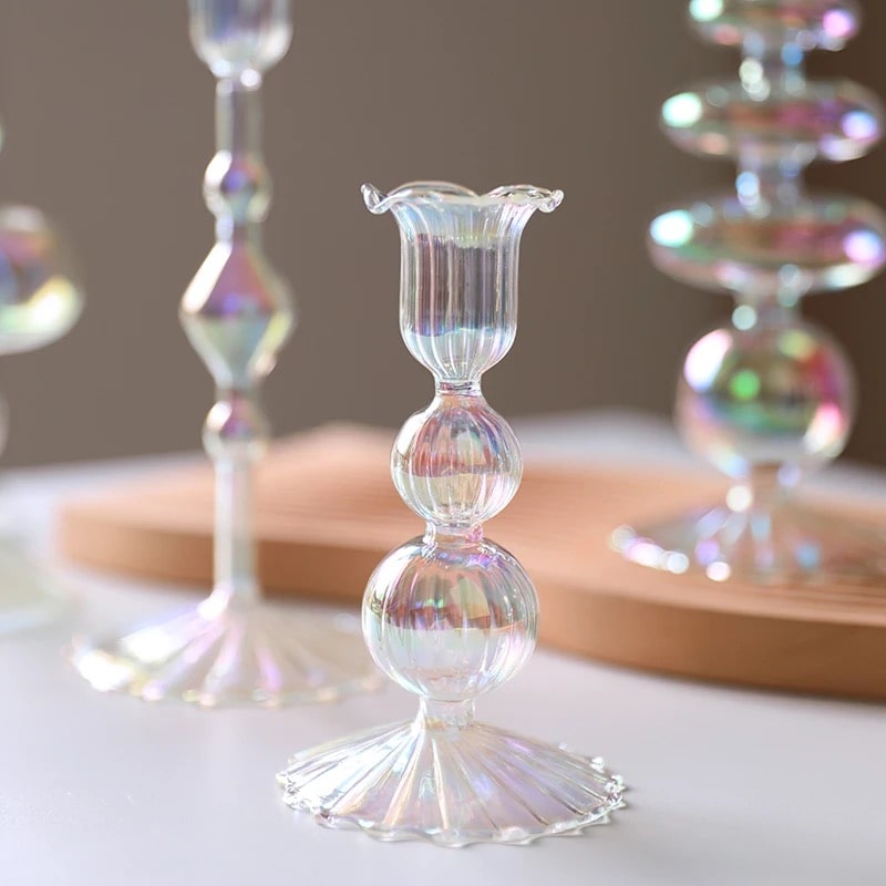 Taper Glass Candlestick Holder YP40