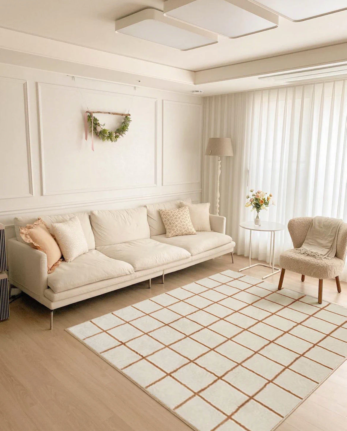 Bedroom Checkered Rug
