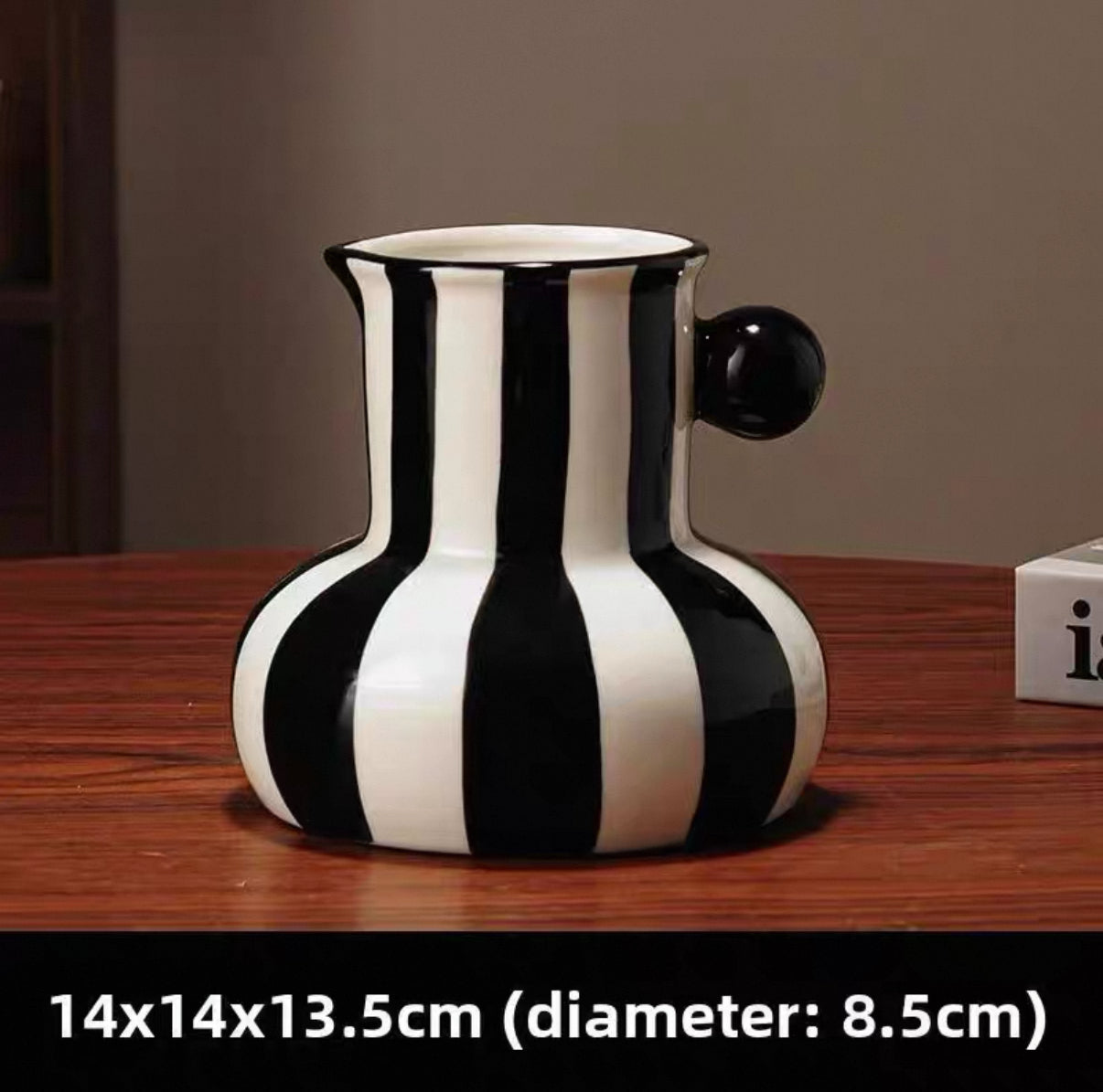 Modern Striped Ceramic Vase