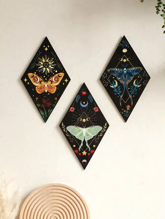 Decoración de pared de mariposas y brujas