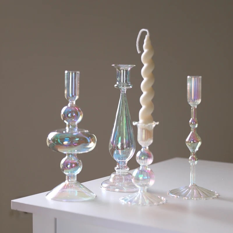 Taper Glass Candlestick Holder YP40