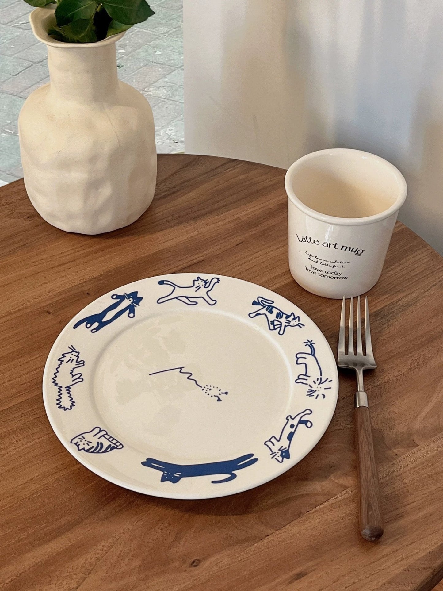 Plato de cerámica vintage coreano YP43