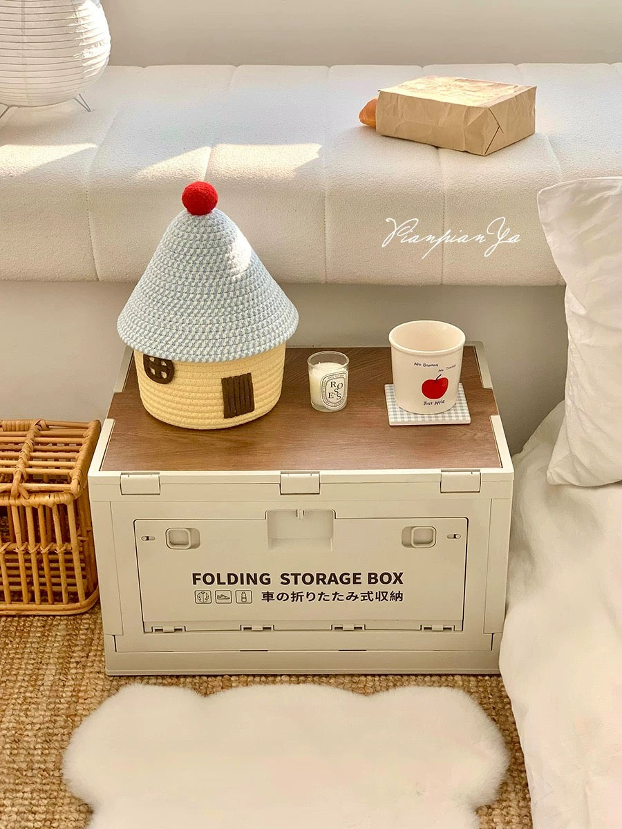 Cesta de almacenamiento con forma de casa kawaii