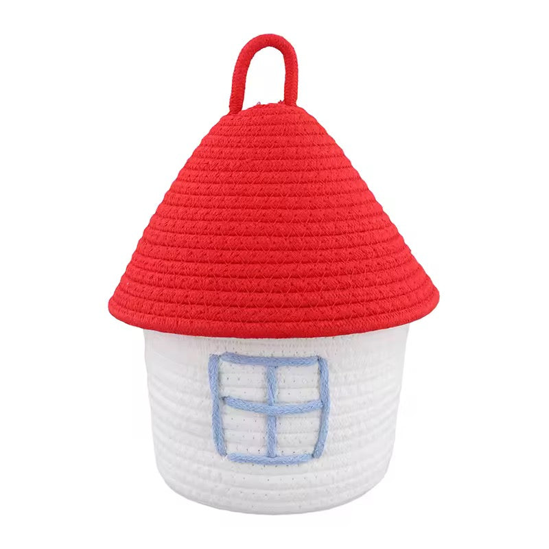 Cesta de almacenamiento con forma de casa kawaii