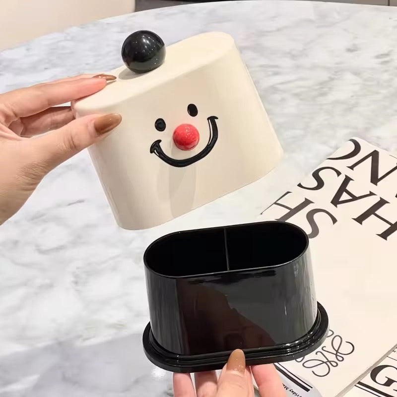 Caja de almacenamiento de maquillaje acrílica Smile