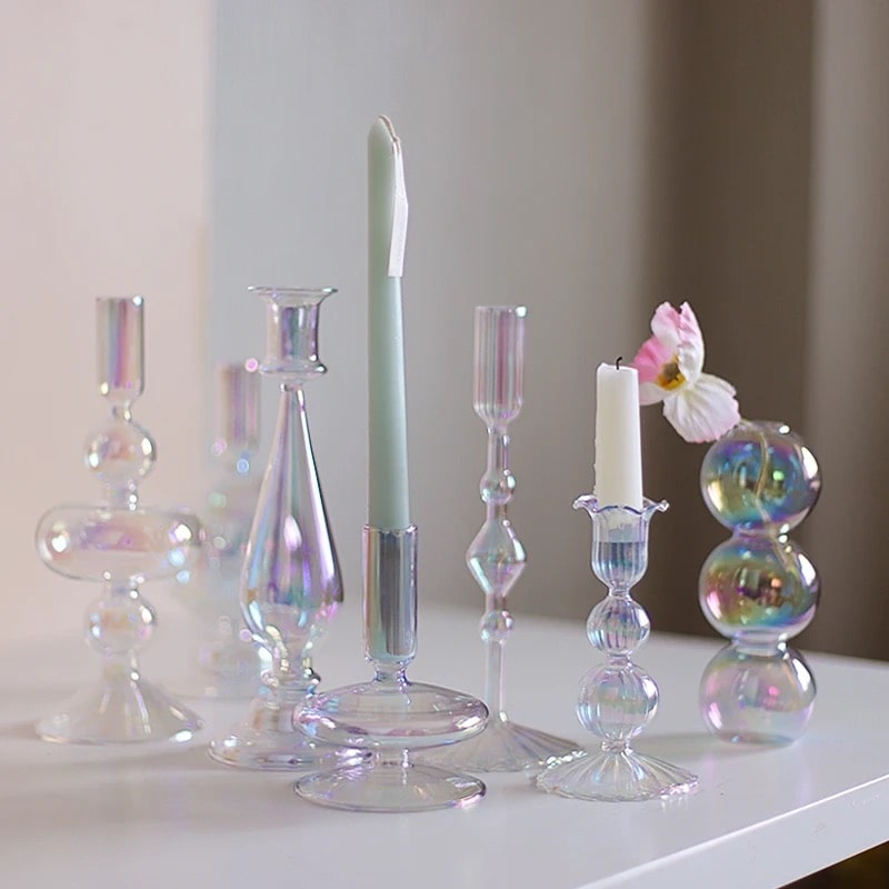 Taper Glass Candlestick Holder YP40